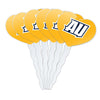 GRAPHICS & MORE Cupcake Picks Set of 6, Acrylic, Averett University Heart Love Design, Model CUPT.HRT.ACR.6PK.CLCACV500B