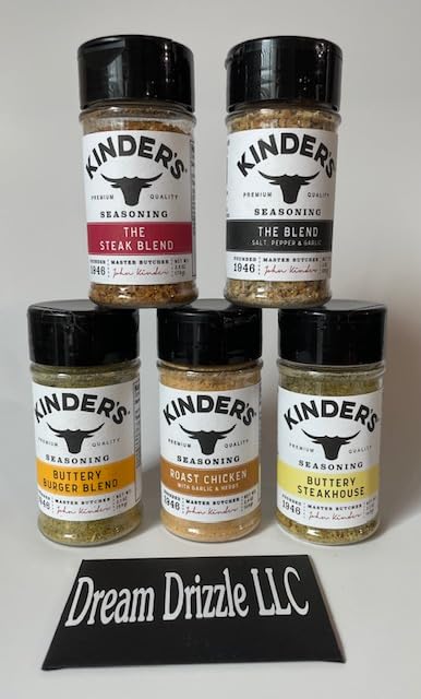 Seasoning Set, KINDERS, Roast Chicken, Buttery Burger Blend, The Blend, The Steak Blend, Buttery Steakhouse Special Select Sampl