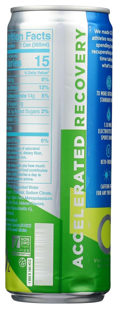 O2 Lemon Lime Post Workout Recovery Drink - Powerful Electrolyte Drink For Daily Hydration