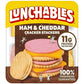 Lunchables Ham & Cheddar Cheese Cracker Stackers Kid Lunch Snack, 3.5 Oz Tray