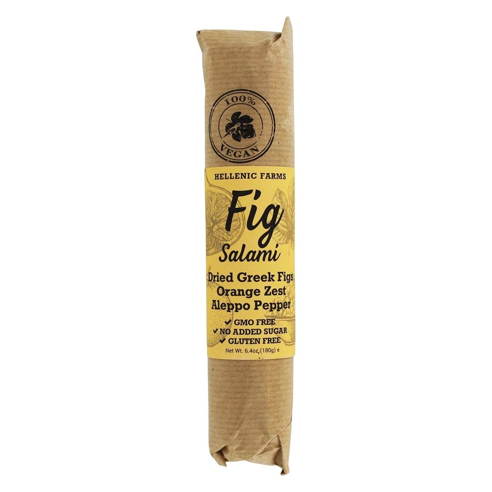 HELLENIC FARMS Orange Zest Aleppo Pepper Fig Salami, 6.4 Ounce, Pack of 1