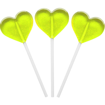 Fruidles Lollipops Mini Heart Shaped Flavored Delicious Lollipop, Individually Wrapped, 5G Lollipop (120 Lollipops, Green Apple)