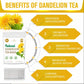 GEELOD Organic Dandelion Root Tea Bags, 70 Count, Non-GMO, Caffeine-Free, Vegan, Eco-Conscious