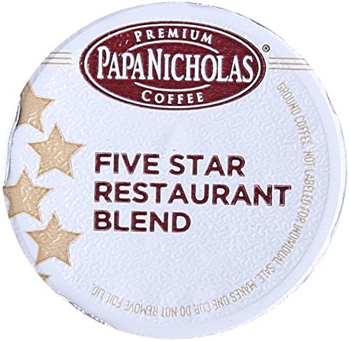 PapaNicholas Coffee Single Serve Cups, 5-Star Restaurant Blend, 24 Count, Fits Keurig K Cup Brewers