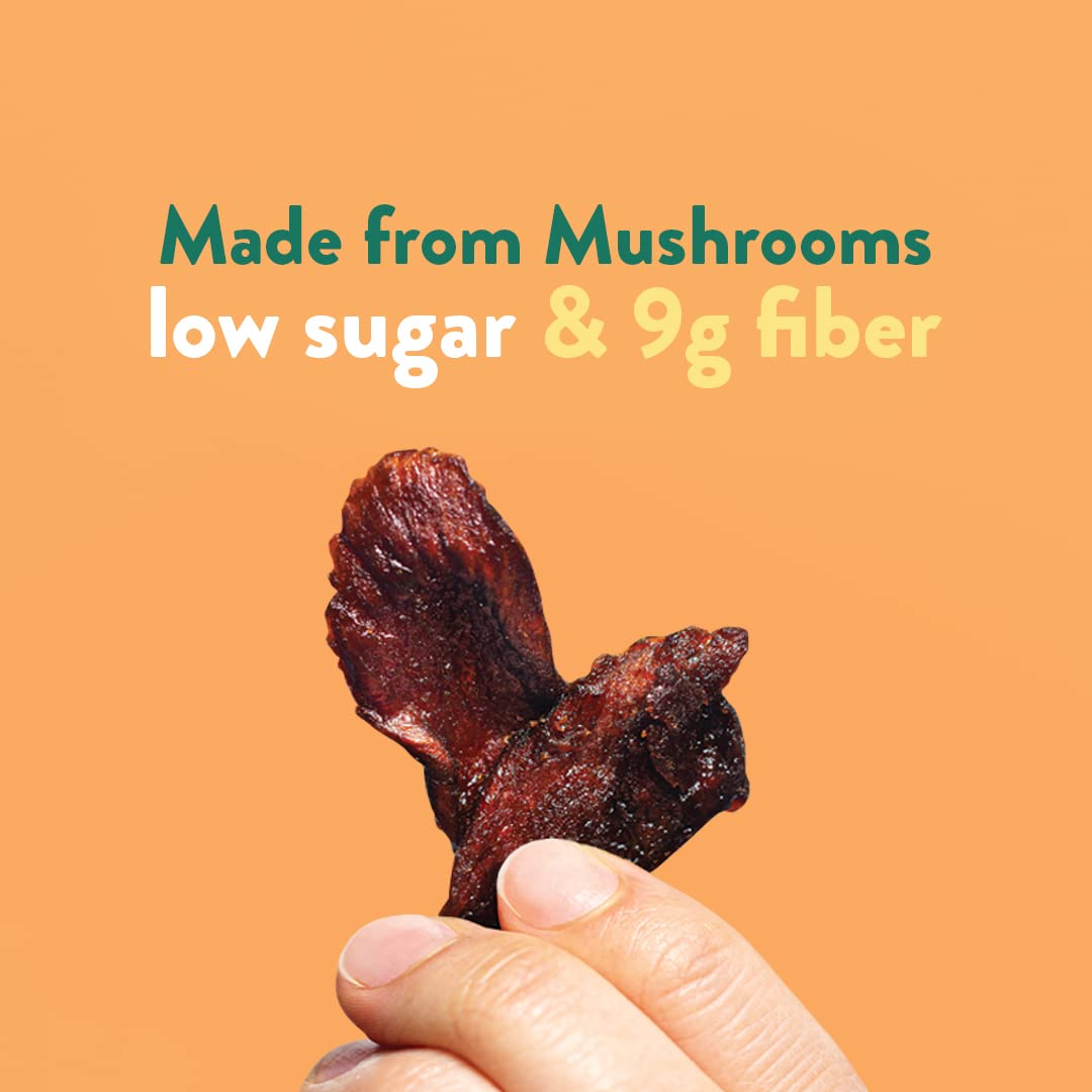 Moku Plant-Based Mushroom Jerky, Sweet And Spicy Flavor (3 Pack) Vegan Beef Jerky, Gluten Free, Soy-Free, Non-Gmo Vegan Snacks,