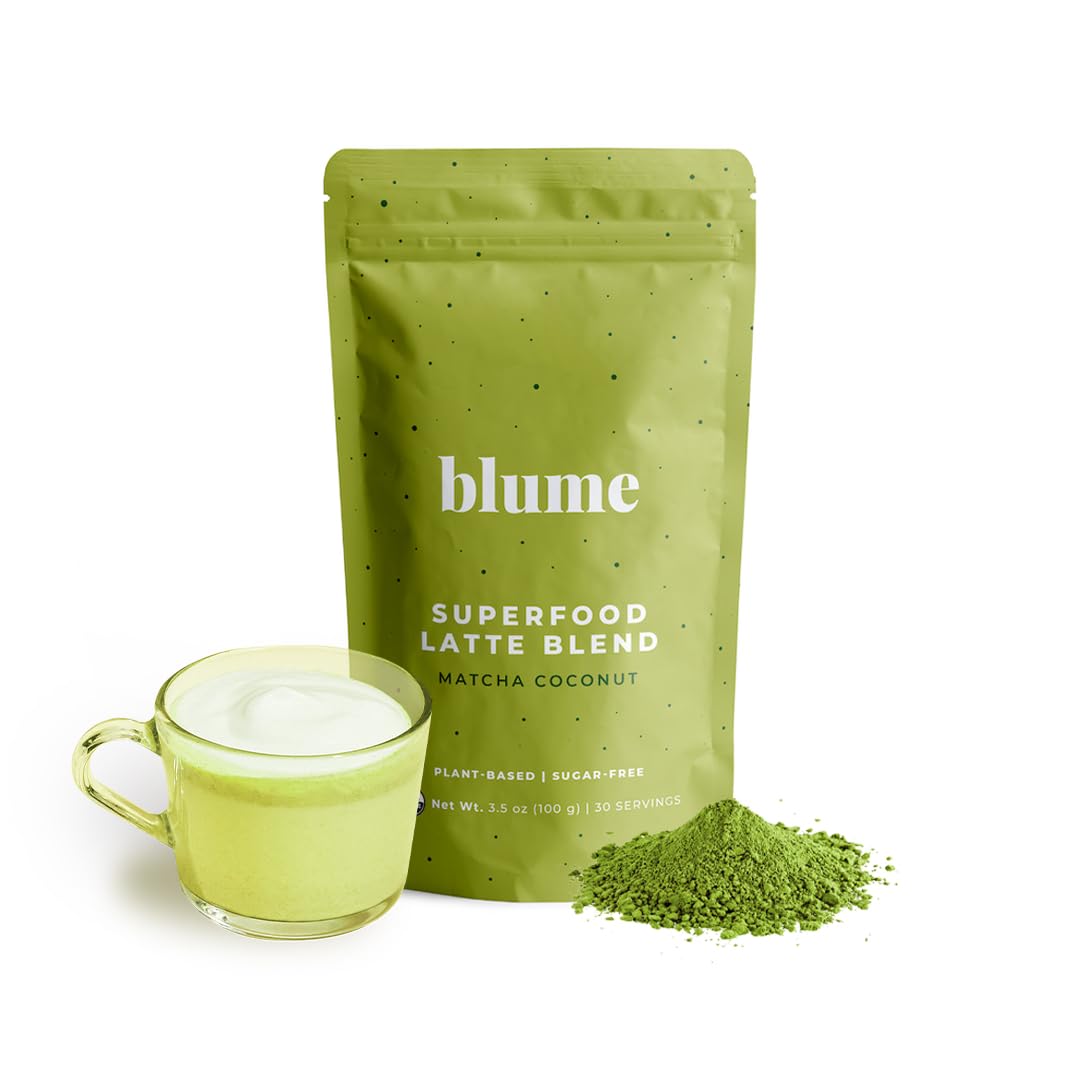 Blume Matcha Latte Powder - Organic Vegan, Sugar-Free, Natural Caffeine, 3.5 Ounce