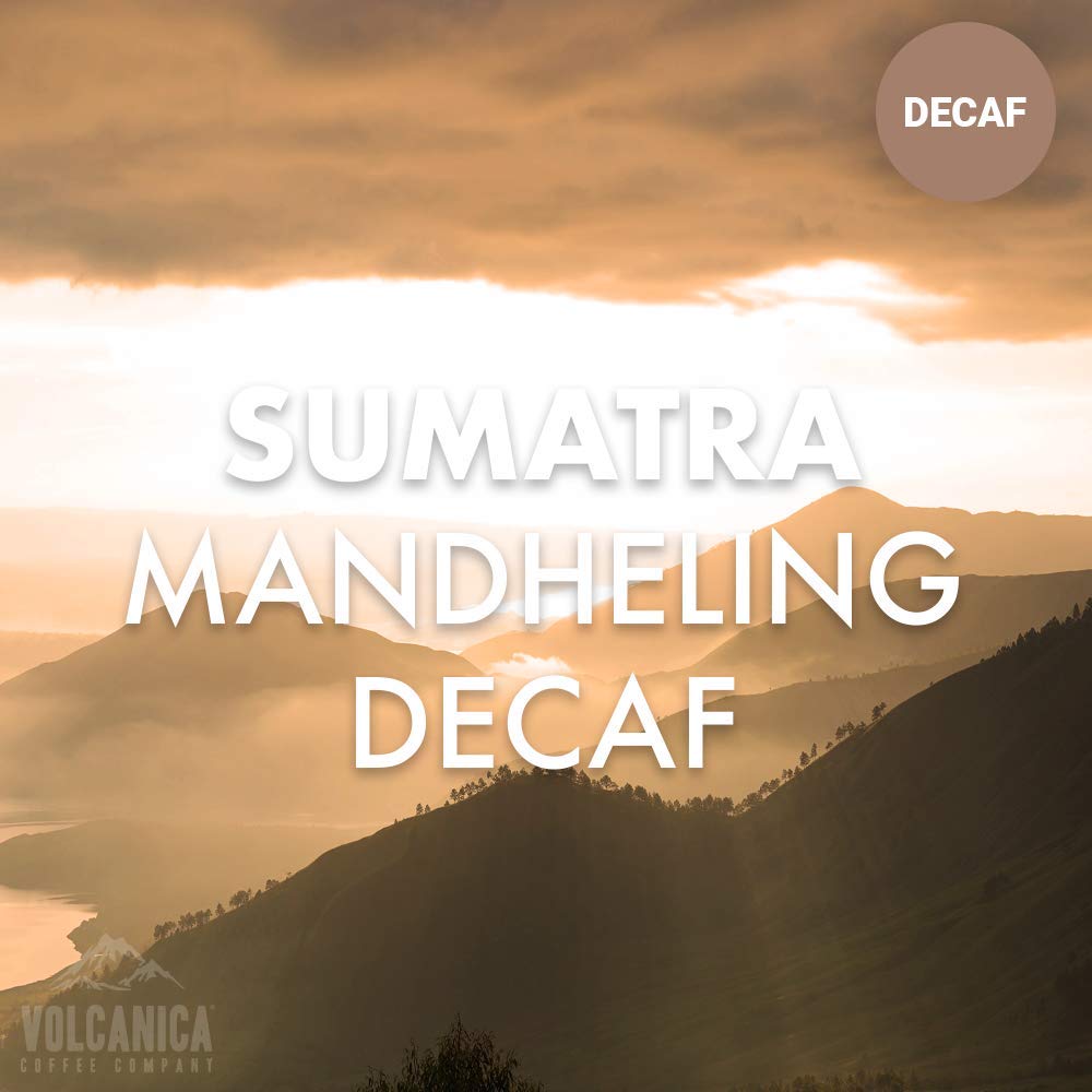 Volcanica Coffee Sumatra Mandheling Decaf Whole Bean Coffee, Medium Roast, 5 lbs, Brown