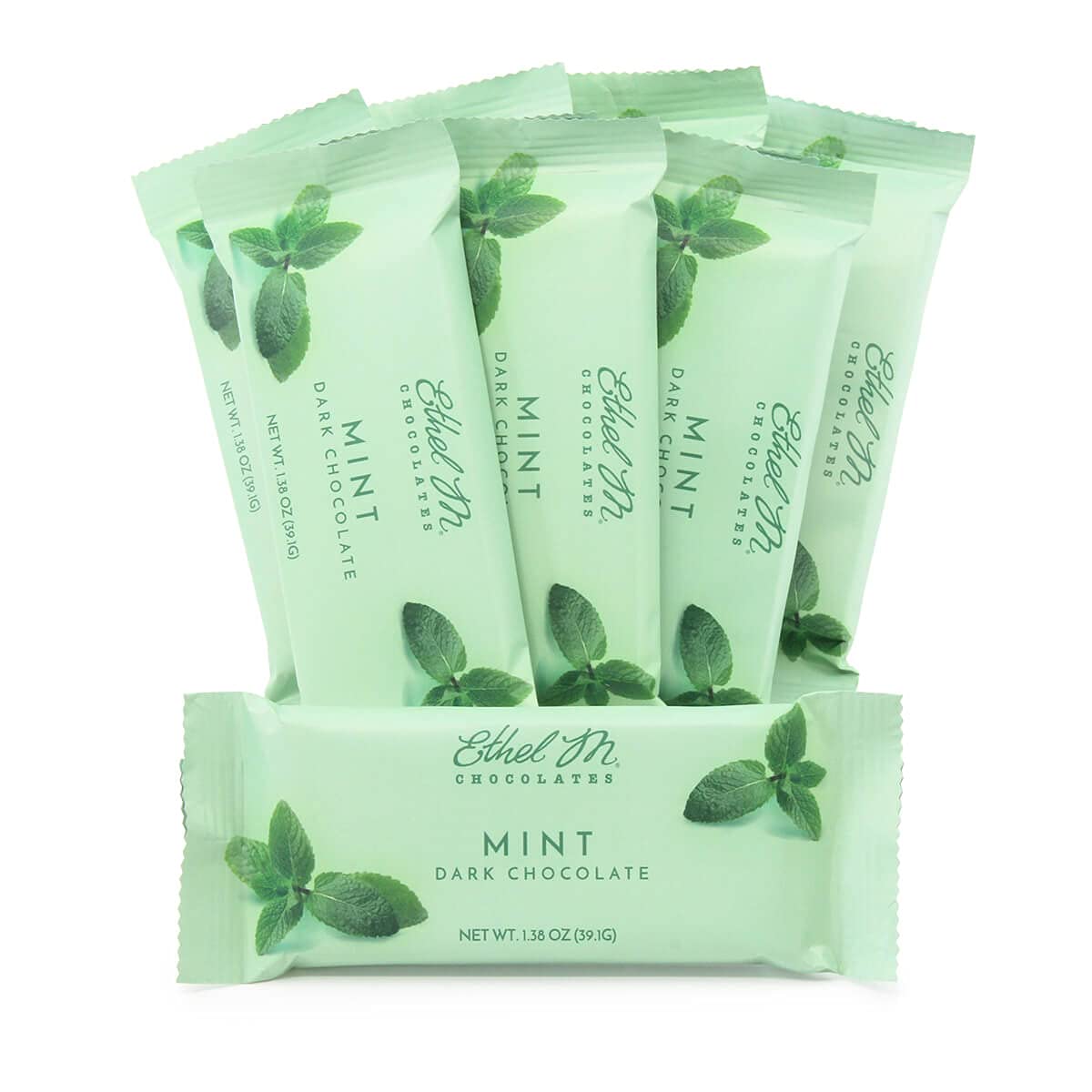 Ethel M Chocolates Top-Grade Dark Mint Chocolate Mint Bars  Individually Wrapped Chocolate Candy Bars  For Gifting  Holidays & Everyday Indulgence (8 Pieces)