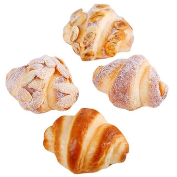 Panda Legends 4 Pcs Artificial Breads Simulation Fake Food Home Bakery Decor Photography