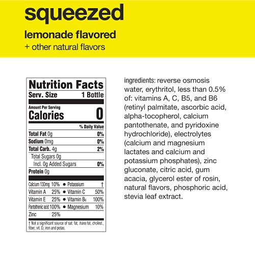 vitaminwater zero Squeezed, 16.9 fl oz, 6 Pack