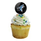 California State University San Bernardino Secondary Logo Cupcake Picks Toppers Decoration Set Of 6