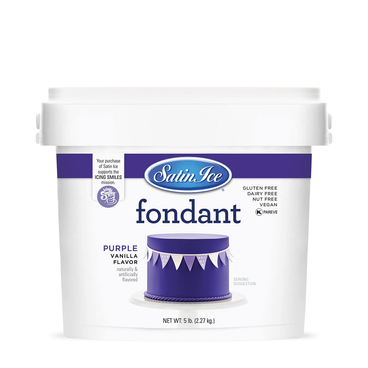 Satin Ice Fondant, Purple, 5 Pound