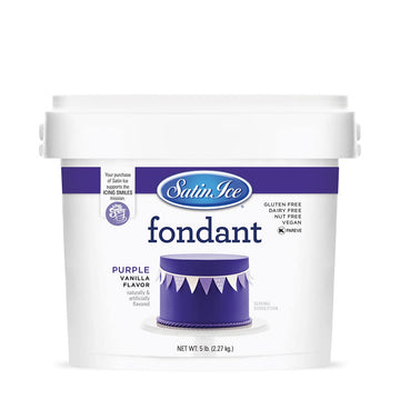 Satin Ice Fondant, Purple, 5 Pound