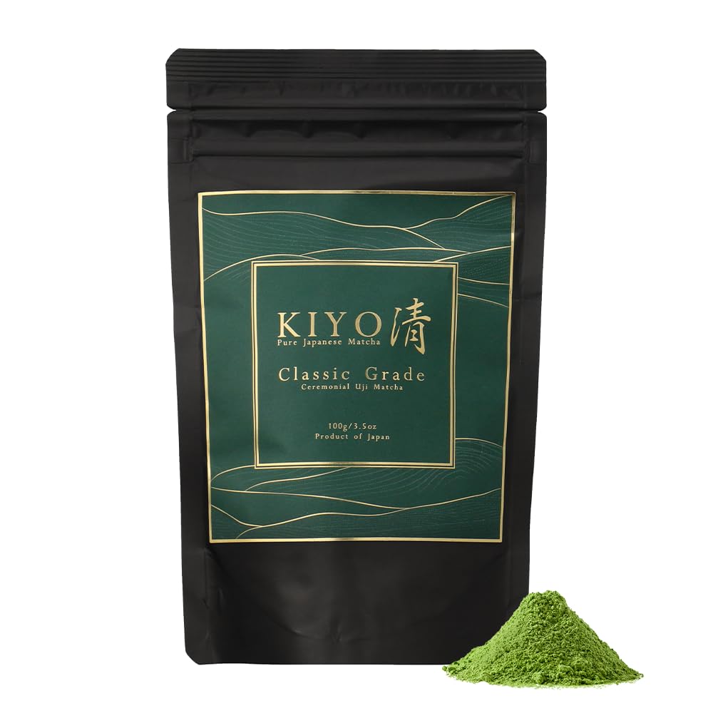 Kiyo Matcha Ceremonial Uji Matcha Green Tea Powder - Classic Grade, 100g (3.5oz)