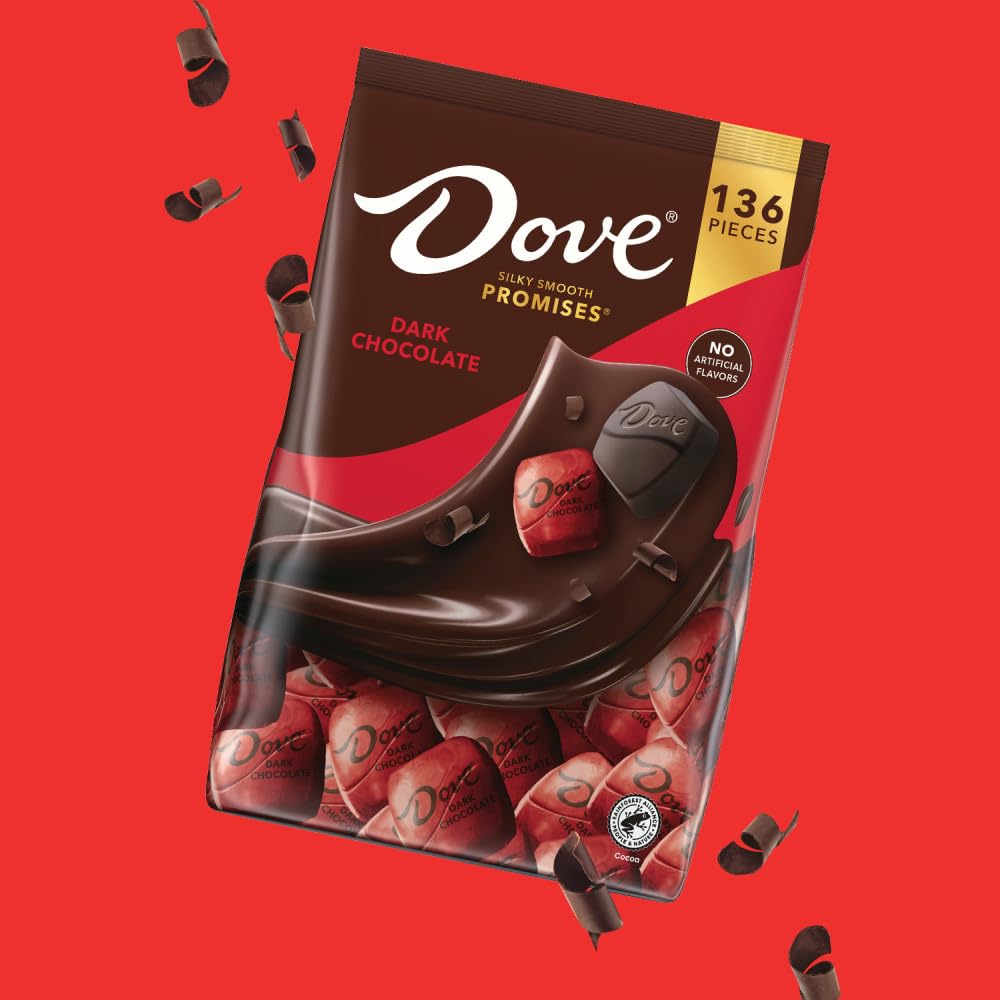 DOVE PROMISES Dark Chocolate Candy  136 Ct Bulk Bag