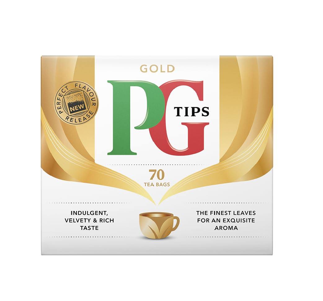 PG Tips Gold Tea Bags - Best Tasting Blend, 70 Count, Pack of 1