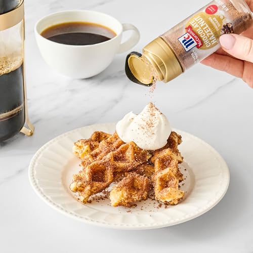 McCormick Finishing Sugar  Chocolate Hazelnut  Limited Edition  Rich Cocoa and Roasted Hazelnut Notes  For Cookies  Ice Cream  Dessert  Beverages  and More  3.61 oz