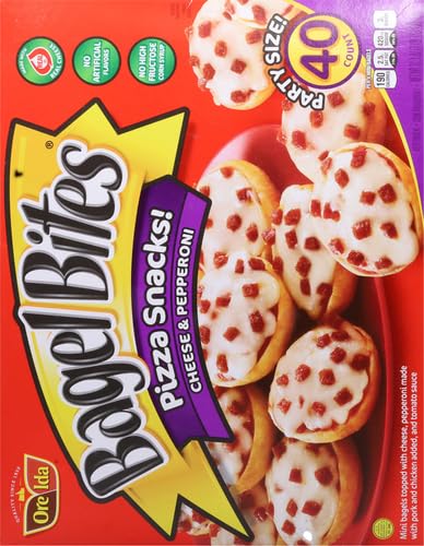 Bagel Bites Cheese & Pepperoni Mini Pizza Bagel Frozen Snacks, 40 ct Box