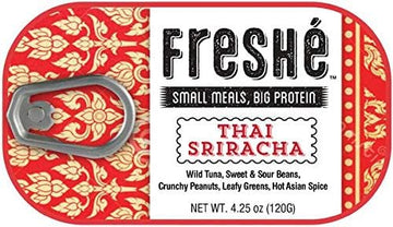 Fresh   Gourmet Canned Tuna (Thai Sriracha, 10 Pack) Freshly Packaged Skipjack Tuna Fish - Healthy High-Protein Snack & Ready To