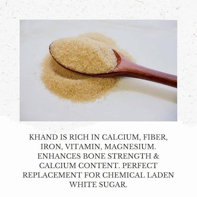 Generic Organic Herb Desi Khand Brown Sugar, Premium Quality, 8 oz Pack