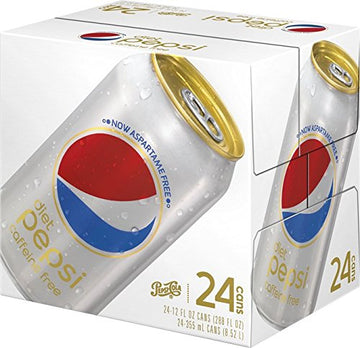 Diet Pepsi Caffeine Free Diet Soda, 12 Fl Oz Cans, Pack of 24, Model 16790