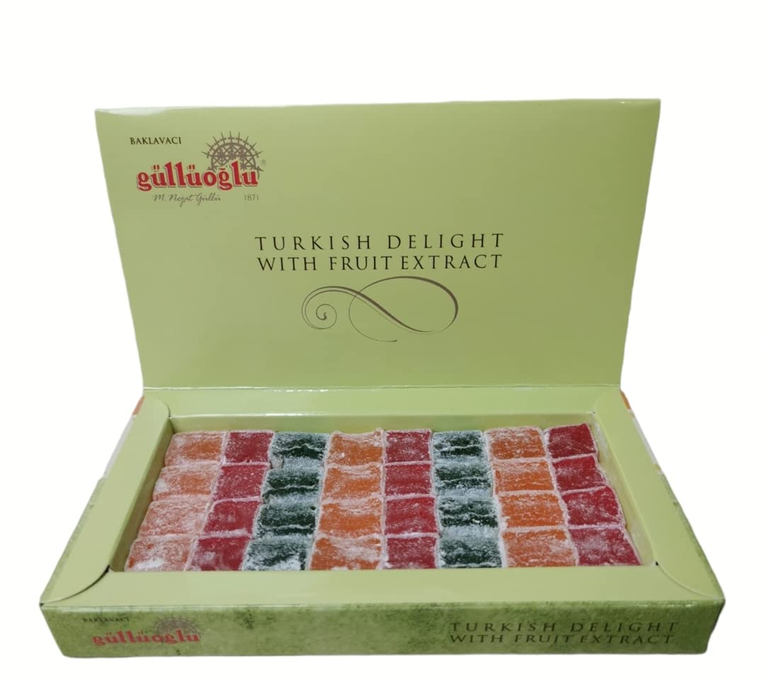 Glloglu Turkish Delight With Fruit Extract, 8.80Z - 250Gr, Daily Fresh Shipment From Istanbul/Turkey