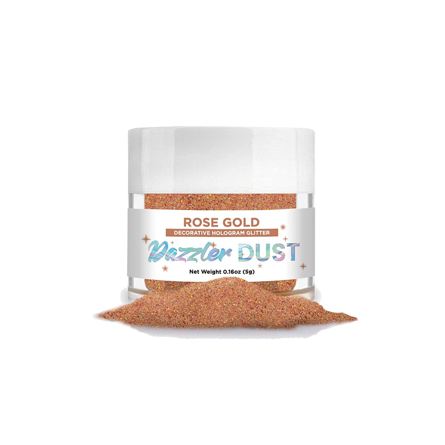 Bakell Rose Gold Glitter - Non-Toxic Dazzler Dust for Arts & Crafts, 5g Jar, Model FLD151