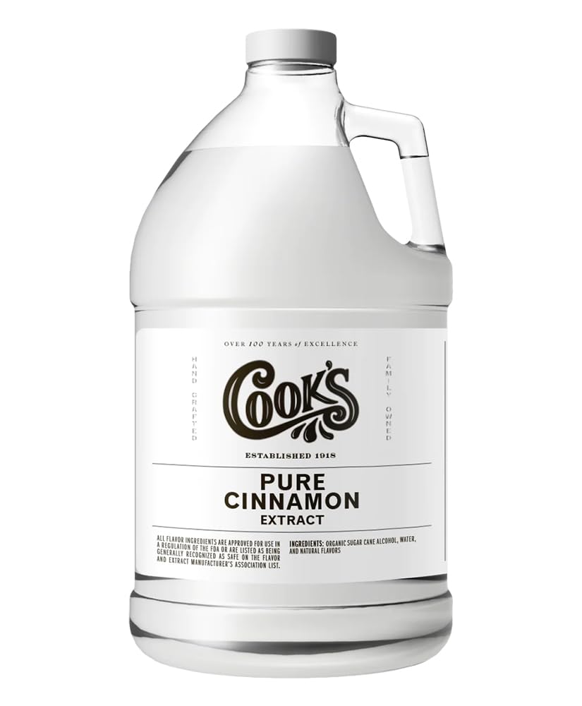 COOKS Pure Cinnamon Extract, All Natural for Baking and Cooking, 128 Fl Oz (1 Gallon)