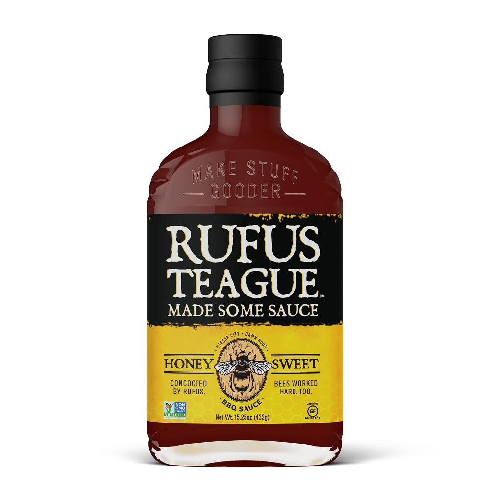 Rufus Teague - Honey Sweet BBQ Sauce - Premium Barbecue Sauce - 15.25 oz. Bottle