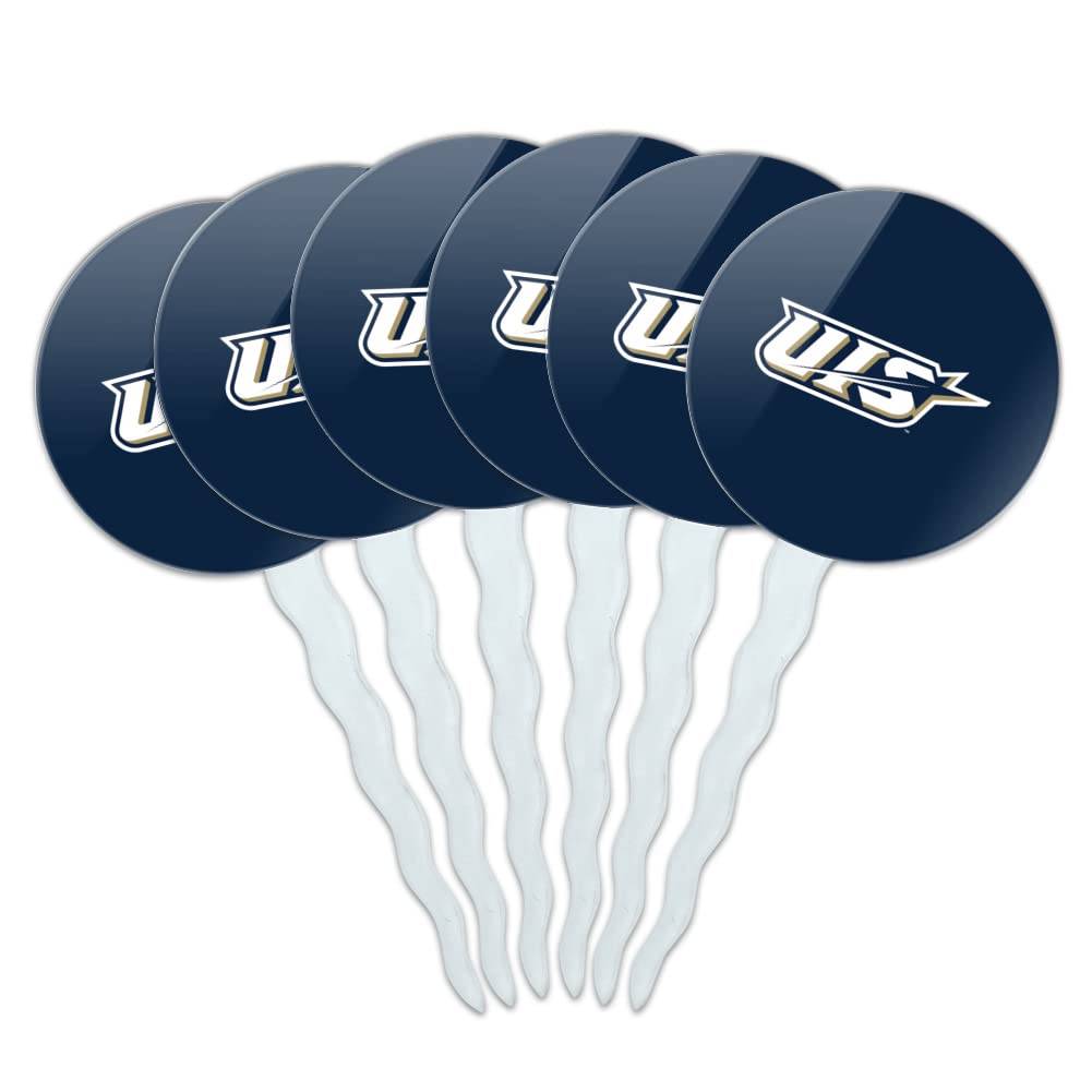 University Of Illinois Springfield Primary Logo Cupcake Picks Toppers Decoration Set Of 6