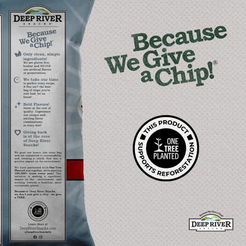 Deep River Snacks Salt & Cracked Pepper Kettle Cooked Potato Chips, 2 Ounce (Pack Of 24)