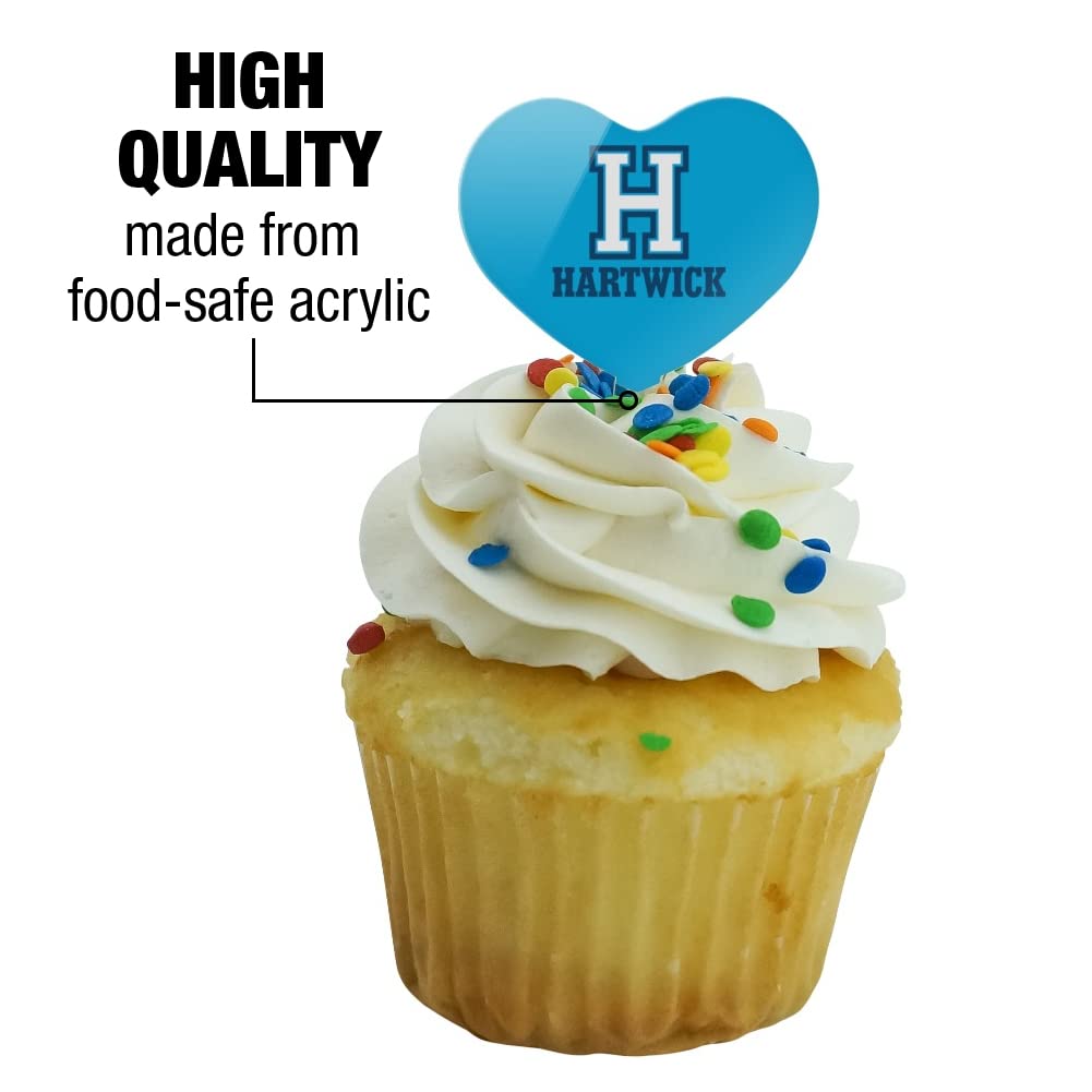 GRAPHICS & MORE Cupcake Picks Set of 6 - Acrylic Heart Love Decoration - Hartwick College