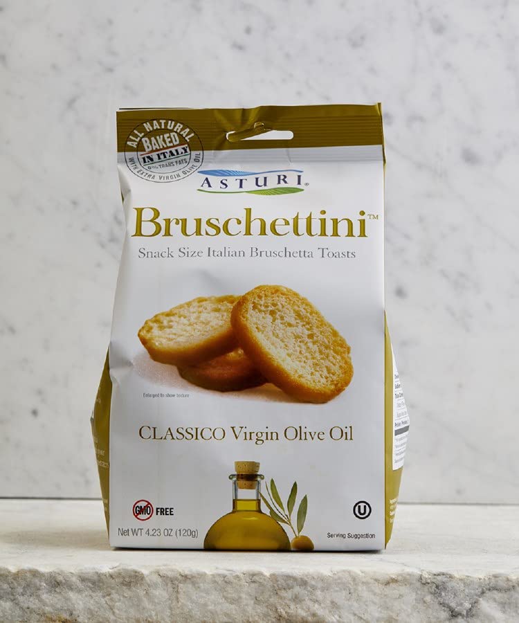 Asturi Bruschettini Garlic & Parsley, Classico Virgin Olive Oil, Rosemary & Olive Oil.