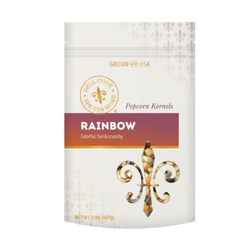Dell Cove Spices - Rainbow Popcorn Kernels - Create Colorful & Tasty Stovetop Popcorn at Home (Two Pounds)