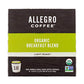 Allegro Coffee Breakfast Blend Pods, Organic, 18 Count, 6.9 Ounce