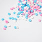 NIPEOR Christmas Rainbow Sprinkles Blue Pink White Confetti Sprinkles 3.53oz/100gEdible Sprinkle Topping Confetti Sprinkles, Rou