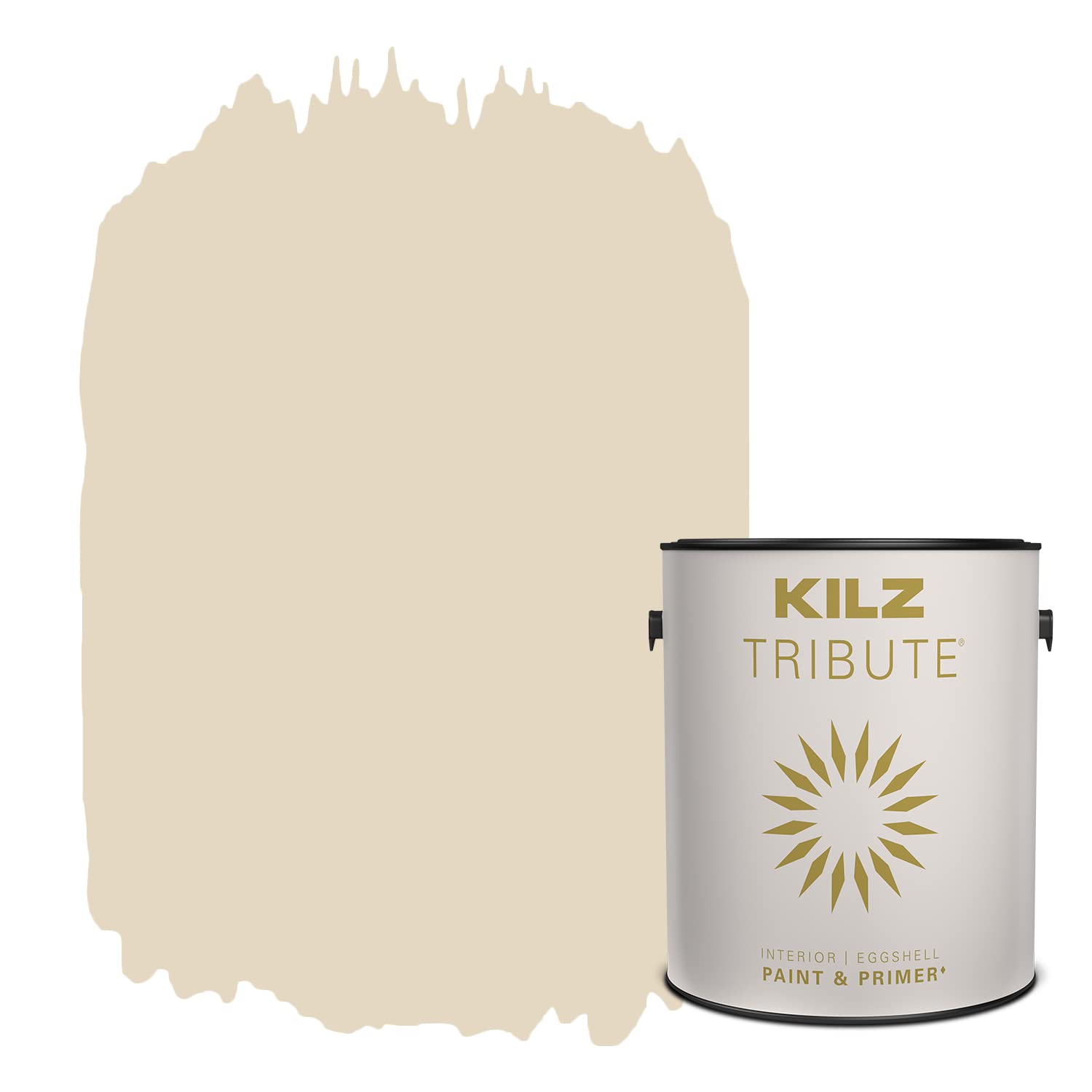 Kilz Tribute Paint  Primer, Interior, Eggshell, Spanish Fortres, 1 Gallon
