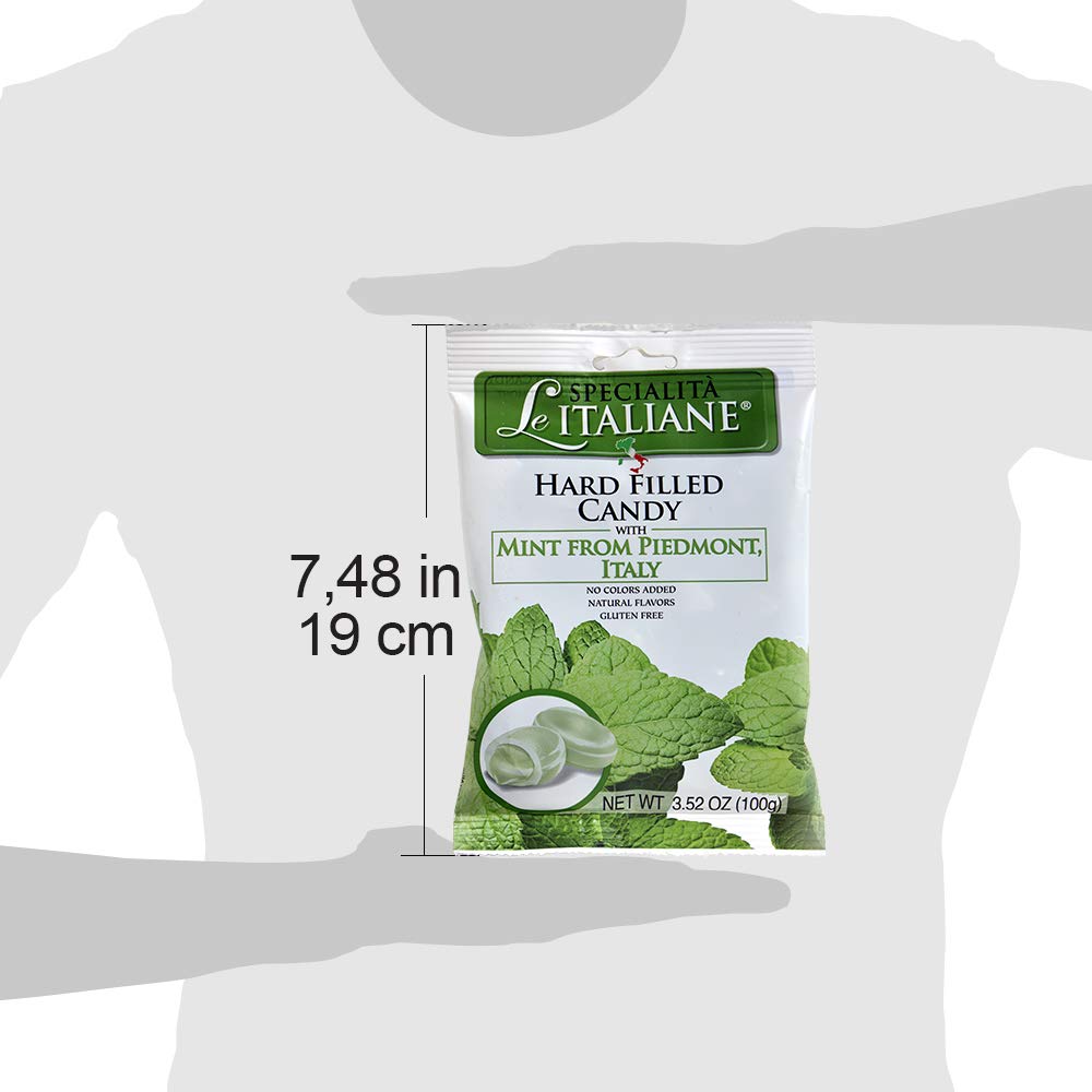 Serra Le Italiane, Italian Natural Hard Candy Filled With Mint From Piedmont Italy, 3.5 Ounce (Pack Of 3)