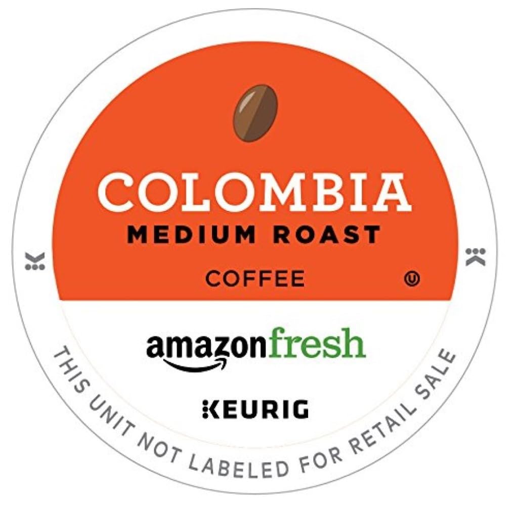 AmazonFresh K-Cups, Colombia Medium Roast, Compatible with Keurig, 80 Count