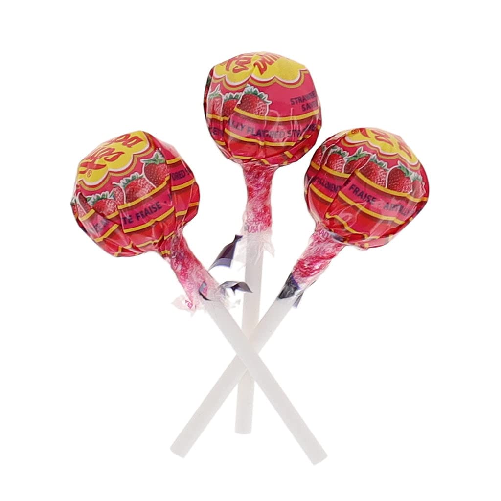 One Flavor Candy Chupa Chups Lollipop Bulk Pack of 20 - Strawberry Flavor