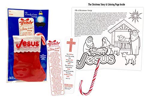 SCRIPTURE CANDY Candy Cane Story Set, 12 Piece, Multicolor, Includes Bookmark & Activity Page
