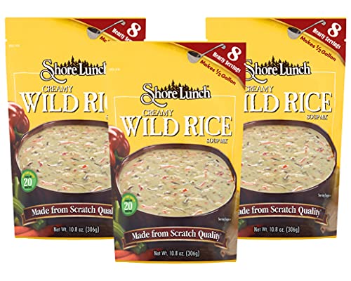 Shore Lunch Creamy Wild Rice Soup Mix, Made with Blends of White & Wild Rice with Seasonings, 8 Hearty Servings, Makes    Gallon