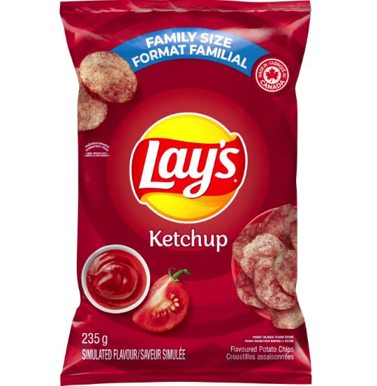 Canadian Lays Ketchup Chips - 1 Bag - {Imported From Canada}
