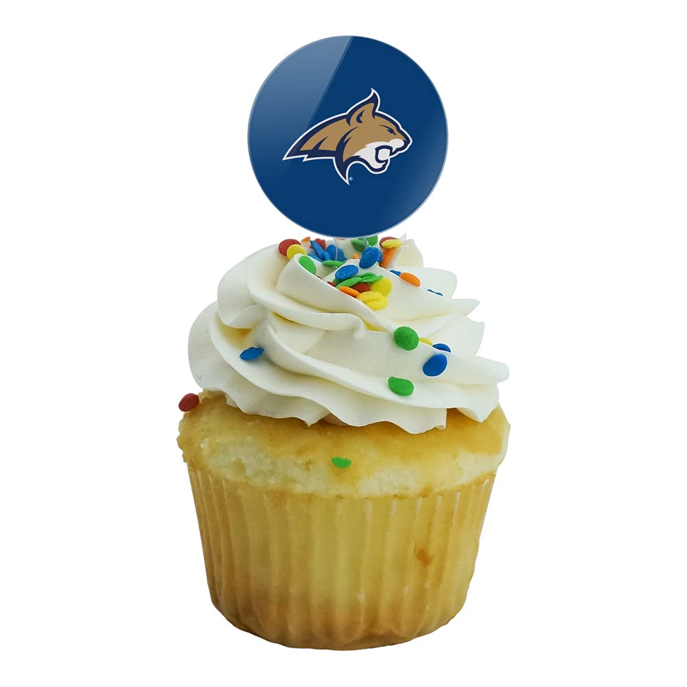 Montana State University Primary Logo Cupcake Picks Toppers Decoration Set Of 6