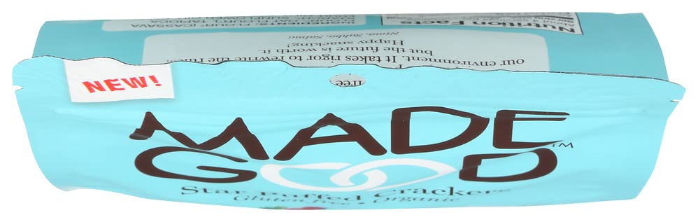 Madegood Organic Sea Salt Star Puffed Crackers, 4.26 Oz