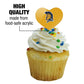 GRAPHICS & MORE Cupcake Picks Set of 6, Acrylic, UNCG Secondary Logo Heart, One Size, University of North Carolina Greensboro