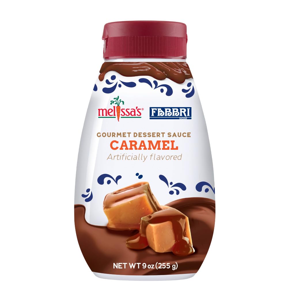 Fabbri Gourmet Dessert Sauce, Caramel flavor, Flavoring sauce for Ice Cream, Desserts and hot and cold Beverages, Made in Italy,