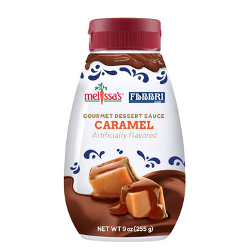 Fabbri Gourmet Dessert Sauce, Caramel flavor, Flavoring sauce for Ice Cream, Desserts and hot and cold Beverages, Made in Italy,
