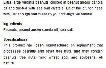 Blue Crab Bay Sea Salt Nuts - 12 Oz. Tin (Pack of 2)