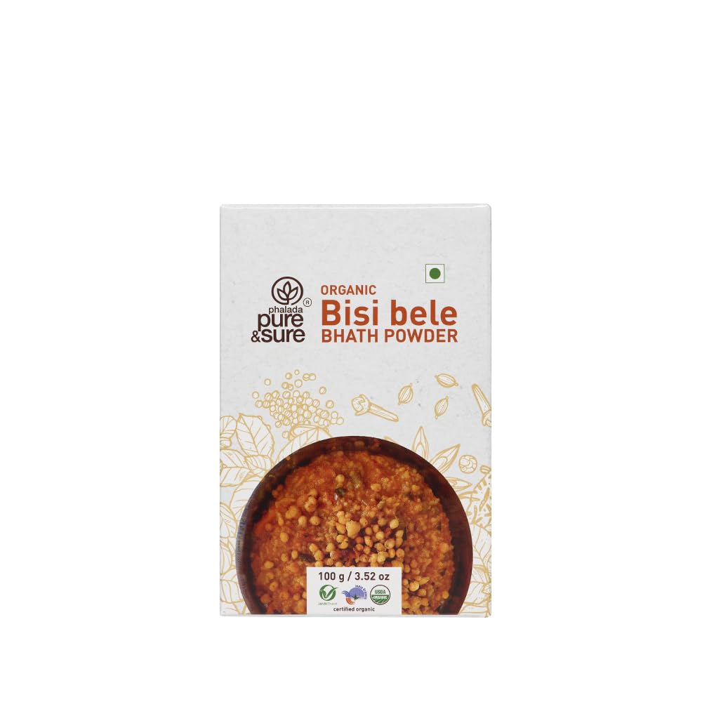 Pure & Sure Organic Bisibelebath Masala Powder | South Indian Masala For Cooking | Curry Masala Powder, 100G